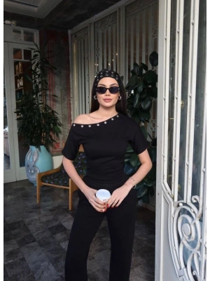 Kadın Kuşgözlü Düşük Omuz Takım