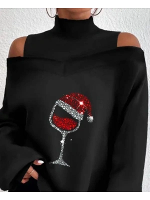 Kadın Taş Bardak Detay Omuz Dekolteli Fırsat ürün Bluz