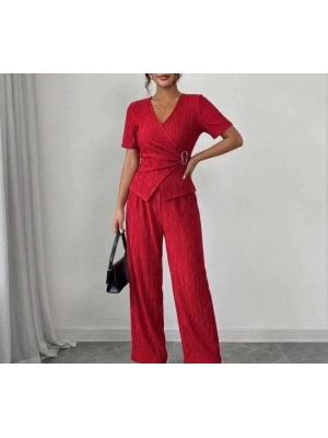 Kadın Toka Detaylı Kruvaze Takım