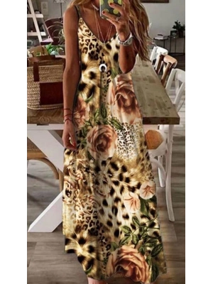 Kadın uprem Kumaş Dijital Baskılı Elbise