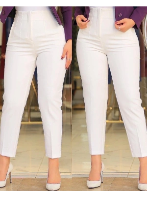Kadın üste Oturan Paçası Bilek üzerinde Biten Atlas Kumaş Pantolon  (S)  50 (5XL)