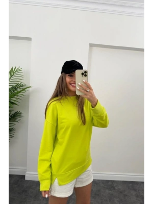 Kadın Uzun Kollu Bisiklet Yaka ala weat