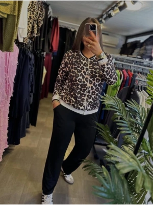 Kadın Uzun Kollu epoar Detay odal Kumaş Ikili Takım