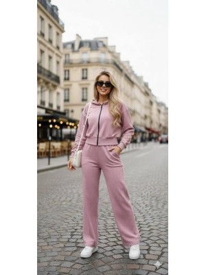 Kadın Uzun Kollu Kapüşonlu Hırka Ve Pantolon Ikili Takim