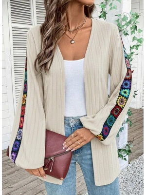 Kadın Uzun Kollu önü Açık şardonlu Kaşkorse Ceket