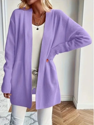 Kadın Uzun Kollu önü Açık Triko Hırka