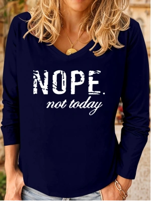 Kadın Uzun Kollu V Yakalı Viskon Iki Iplik Bluz