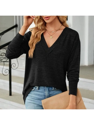Kadın V Yaka Triko Bluz