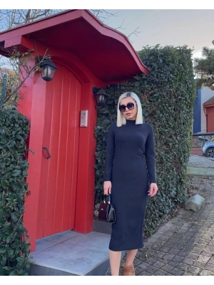 Kadın Yarım Balıkçı Yaka üet Kumaş Fırsat ürün idi Boy Elbise