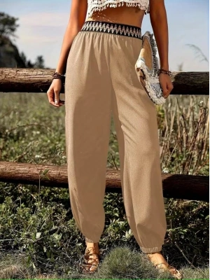 Kadın Yüksek Bel Beli astikli Dökümlü Ve Beli şeritli Pera Pantolon