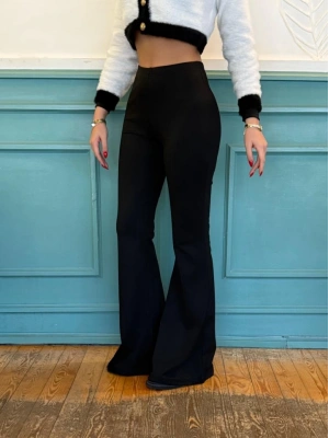 Kadın Yüksek Bel Ispanyol Paça Dalgıç Tayt