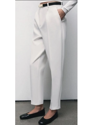 Kadın Yüksek Bel Kemer Dahil Hacuc Pantolon