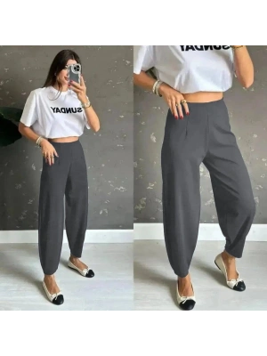 Kadın Yüksek Bel Krep Pantolon