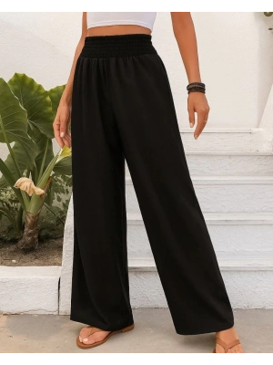 Kadın Yüksek Bel Lastikli Ithal Krep Pantolon