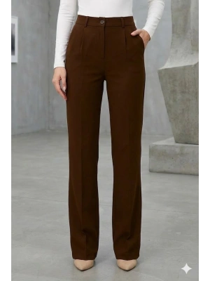 Kadın Yüksel Bel Full ikralı Palazzo Pantolon