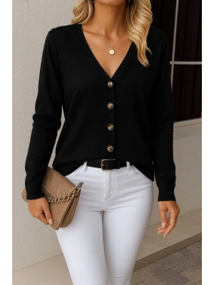 Kasın Uzun Kollu önü Düğmeli Kısa Hırka