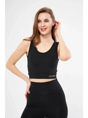 Kolsuz Dalgiç Baskılı Crop  iyah