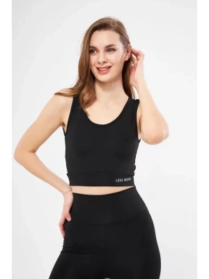 Kolsuz Dalgiç Baskılı Crop  iyah