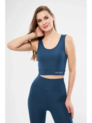 Kolsuz porcu Baskılı Crop  Turkuaz