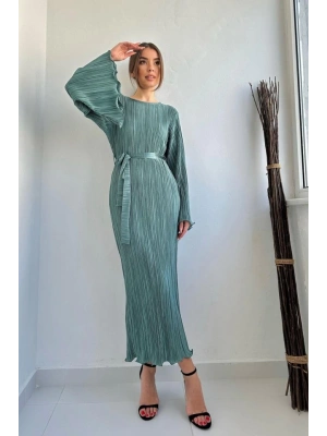 Mint İspanyol Kol Piliseli Elbise