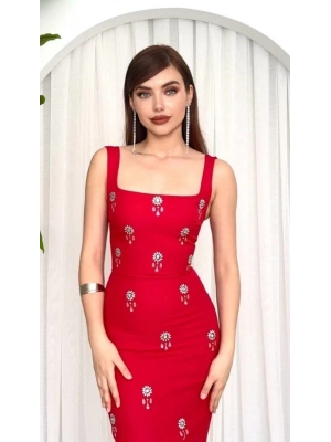 Ners Taş Detaylı Elbise