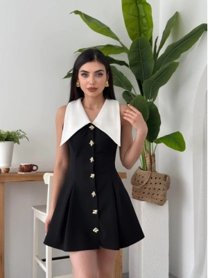 Ness Düğmeli Elbise