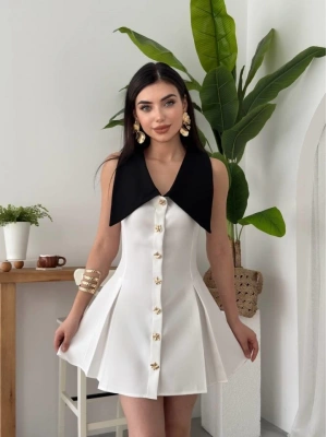 Ness Düğmeli Elbise