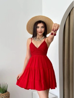 Nivel Göğsü Büzgülü Elbise