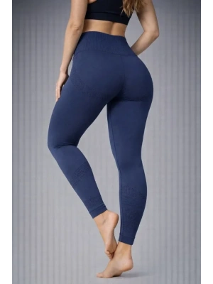 Nonofit Yüksek Bel Full Extra Toparlayıcı ikralı Ön Arka Ve Bilek Desenli Tayt  acivert