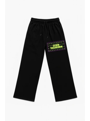 Ön Baskılı Eşofman Altı  iyah