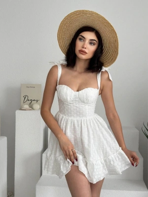 onika Omuz Bağlamalı Elbise