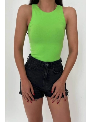 Örme Bisiklet Yaka Atlet  Fıstık Yeşili