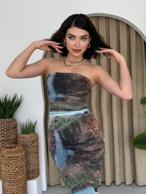 ountain traplez Tül Elbise