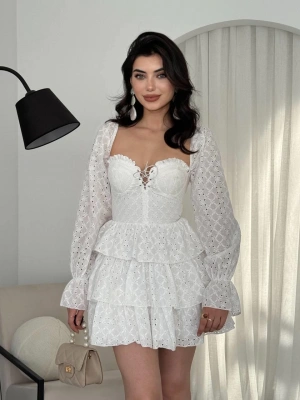 Oxfo Göğüs Bağlamalı Elbise