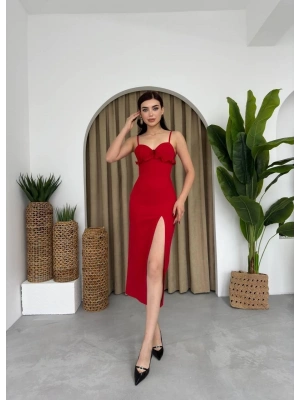 Papalia Sırt Detaylı Elbise