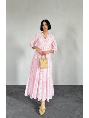 Pembe Dantelli New Elbise