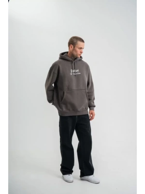 POIZEI Premium Kalite Kapşonlu Dijital Patchli SweatShirt  Füme