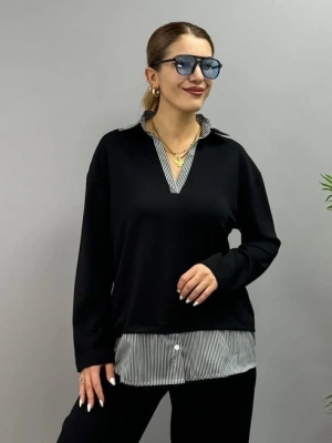 Polo Yaka Gömlek Detay alaş Balon Pantolunlu ıkılı Takım