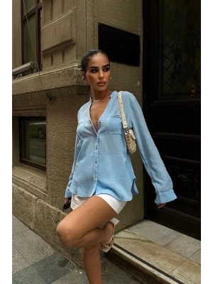 Poulina Flamlı Keten Gömlek 325708