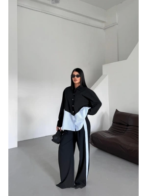 POYVİSKON  POPİN PARÇAI GÖEK PANTOON TAKI  Siyah