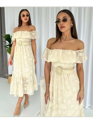 Reget Kemerli Elbise