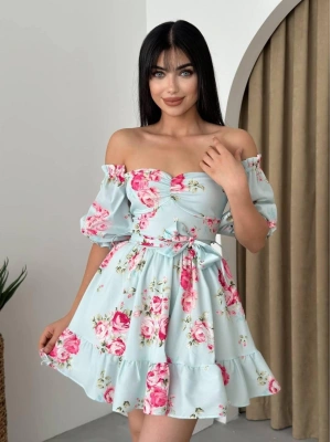 Rucka Belden Bağlamalı Mini Elbise