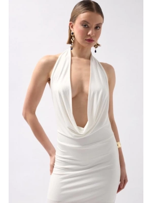 Şal Yaka Dekolte axi Elbise