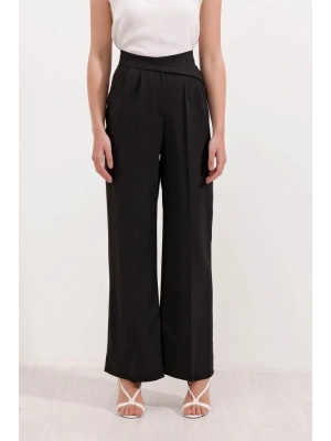 Siyah Yüksek Bel Palazzo Pantolon 6646