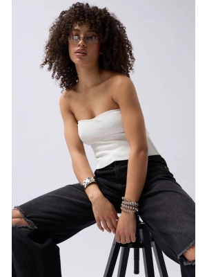 Straplez Dokulu Crop