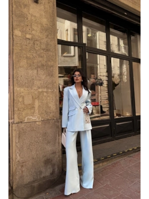 TAARIM ETİKET DETAYI CEKET  PANTOON TAKIM  Bebe Mavi