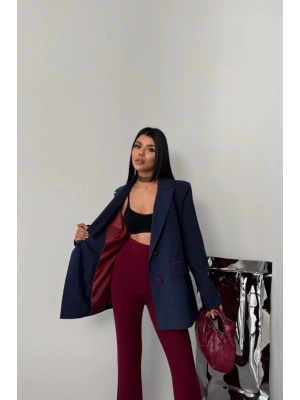 TASARI CEKET KAPLAA DÜĞELİ  Lacivert