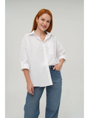 Tek Cepli Ekru Gömlek