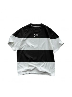 Tişört Tasarla Çizgili  Beyaziyah