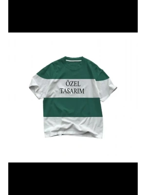 Tişört Tasarla Parçali İki İplik Oversize
